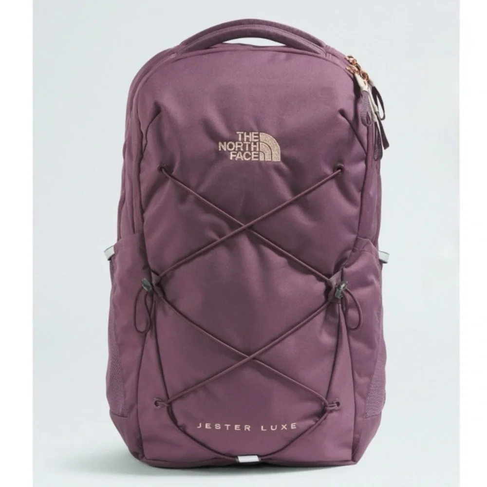 The North Face Jester Luxe Backpack, Midnight Mauve, Burnt Coral, Rose Gold, 27L